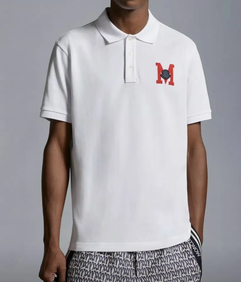 MONCLER Embroidered Monogram Polo Shirt