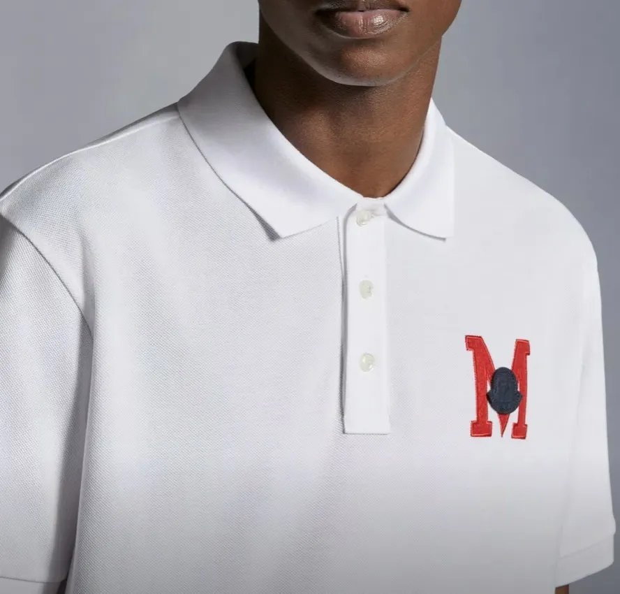 MONCLER Embroidered Monogram Polo Shirt