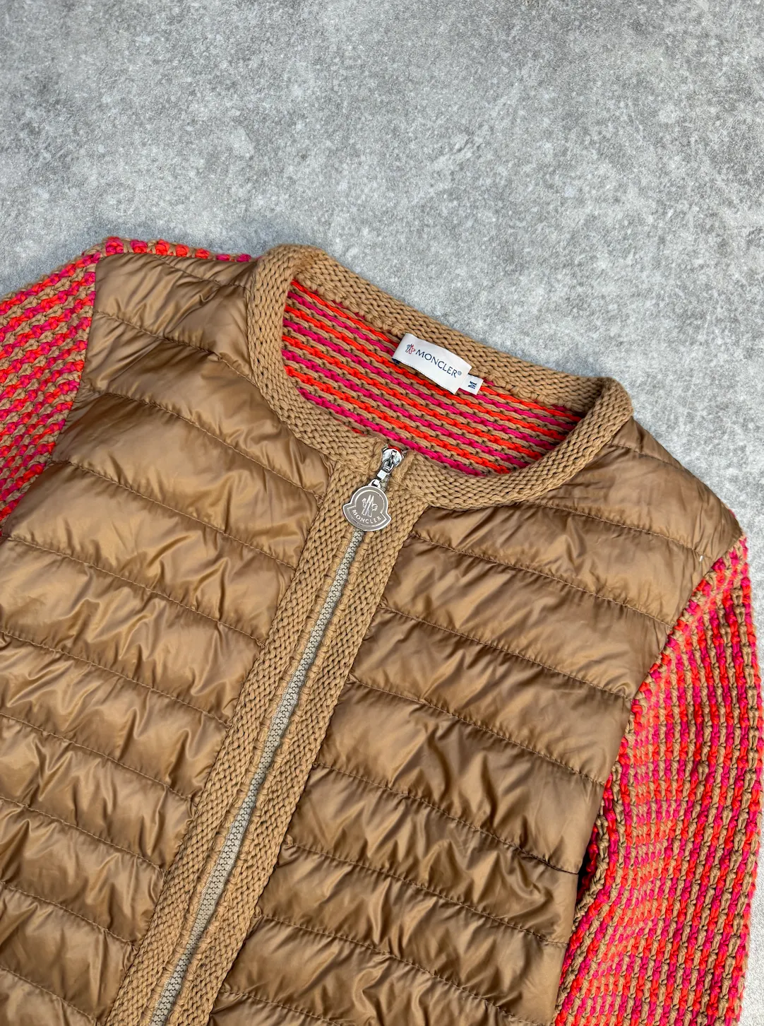 Moncler Knit Sleeve Puffer Jacket