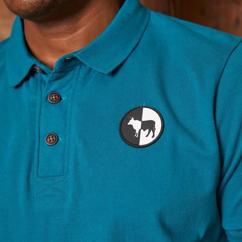 Teal Mono Badge SJ Polo