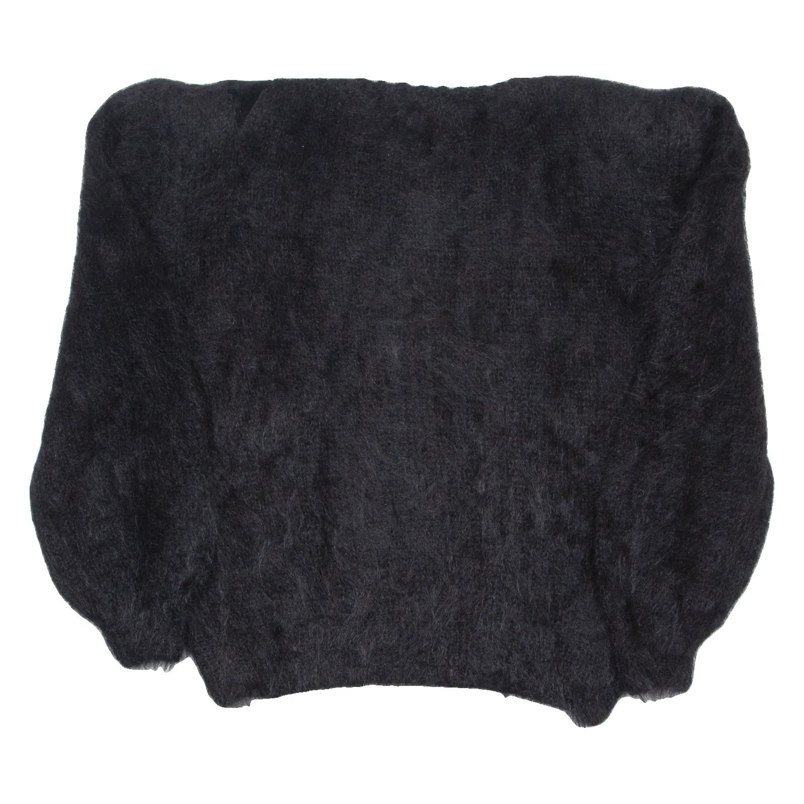 MOONLIGHT COLLECTION Shoulder Padded Womens Jumper Black Mohair UK 14