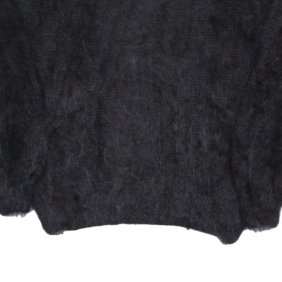 MOONLIGHT COLLECTION Shoulder Padded Womens Jumper Black Mohair UK 14