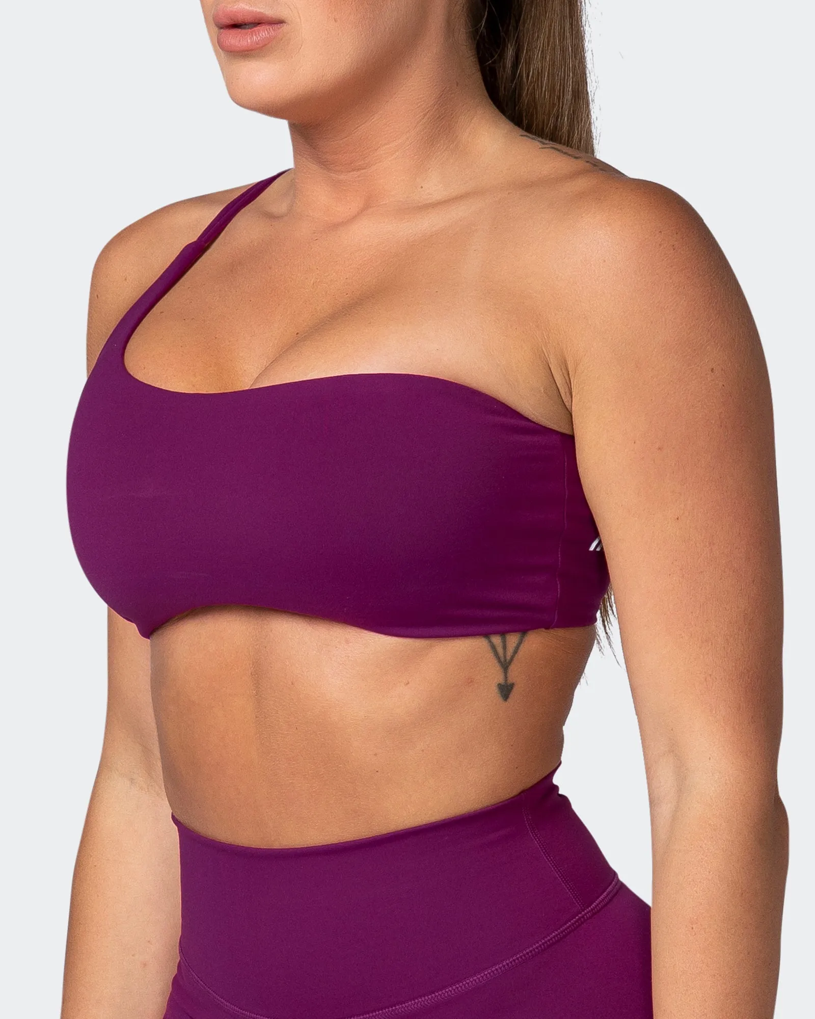 Movement One Shoulder Bralette - Huckleberry