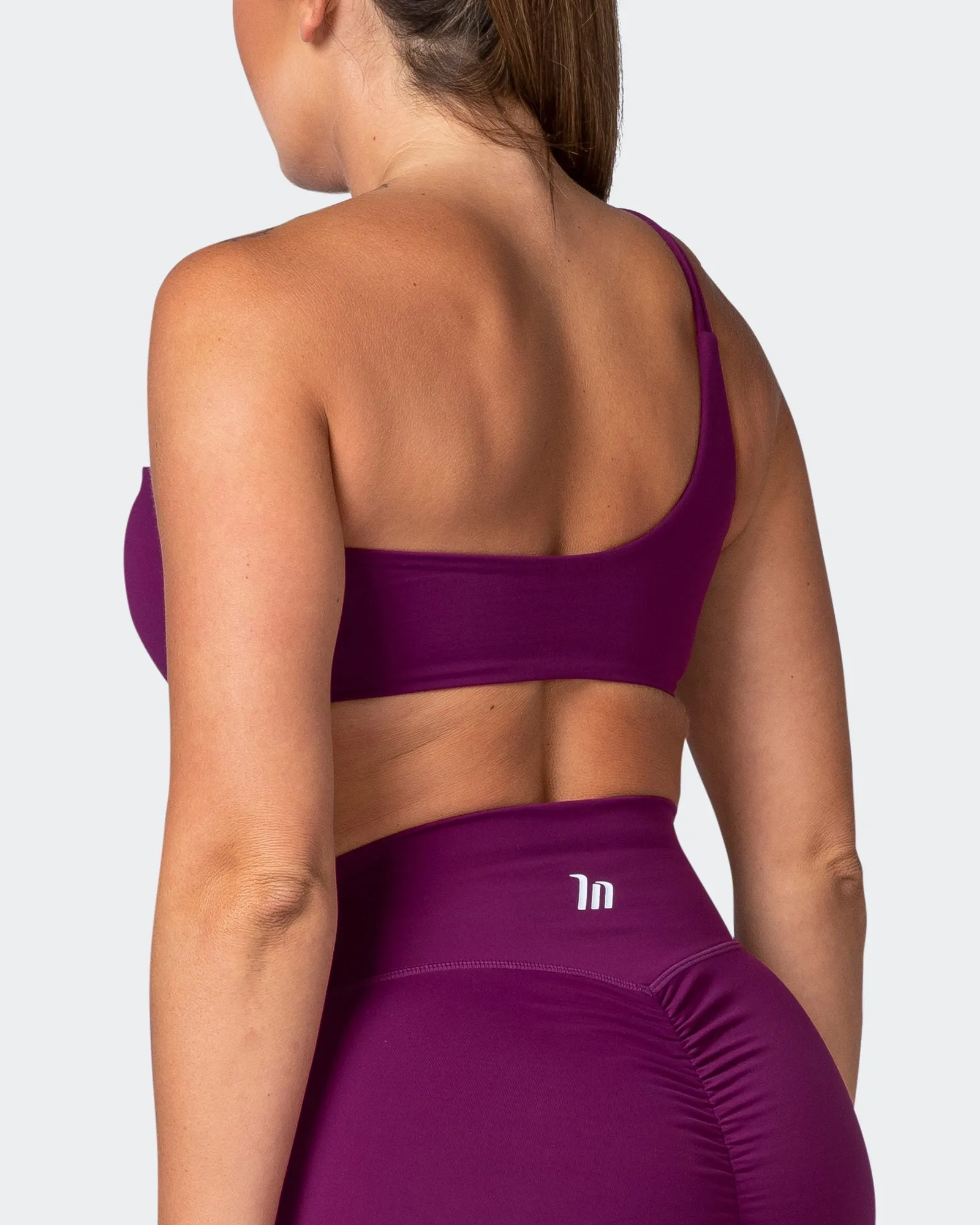 Movement One Shoulder Bralette - Huckleberry