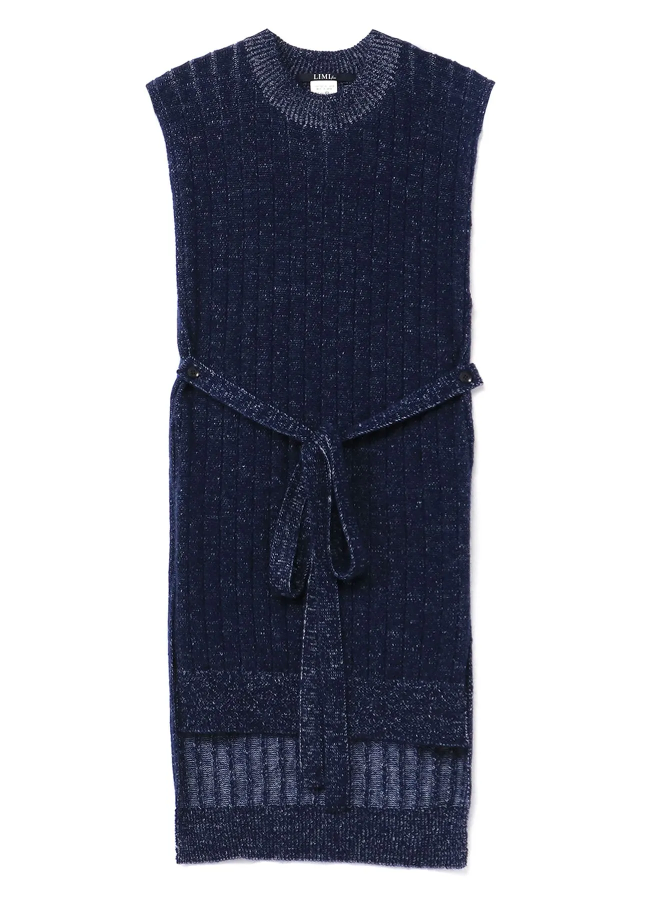 Mo/W/Ny Plaiting Knit Stole Vest