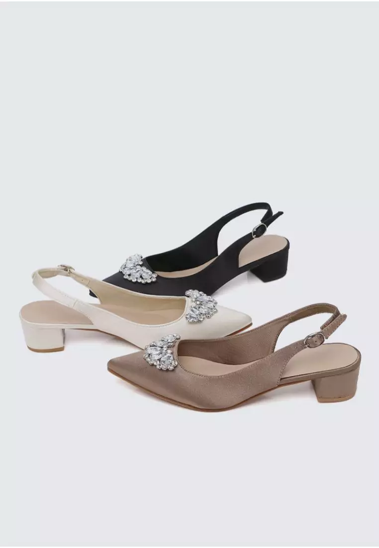 My Ballerine My Ballerine Esme Comfy Heels In Champagne