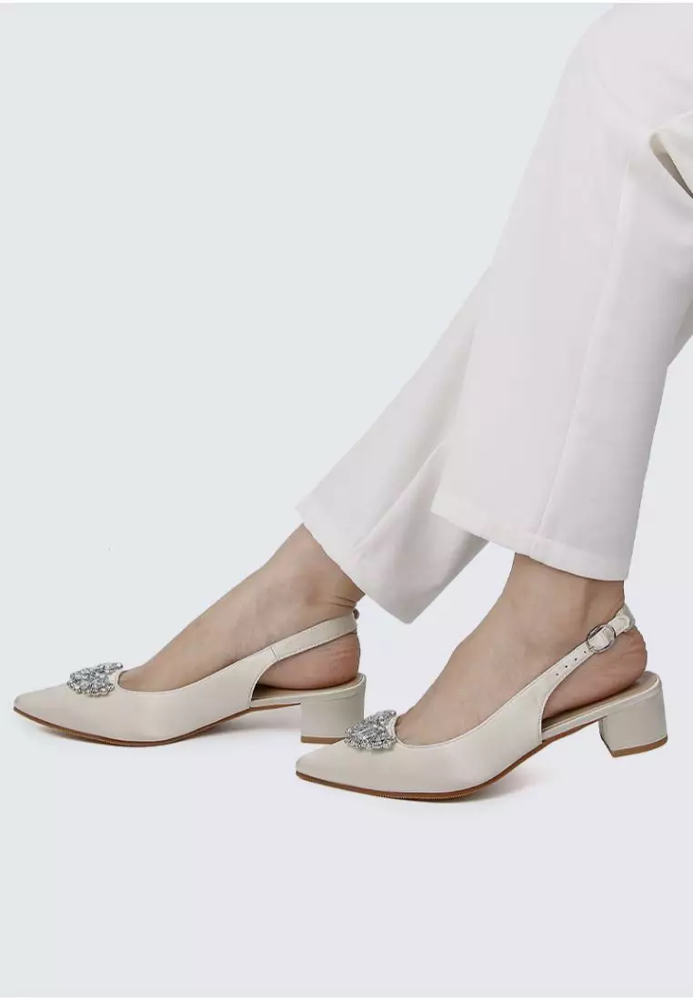 My Ballerine My Ballerine Esme Comfy Heels In Champagne