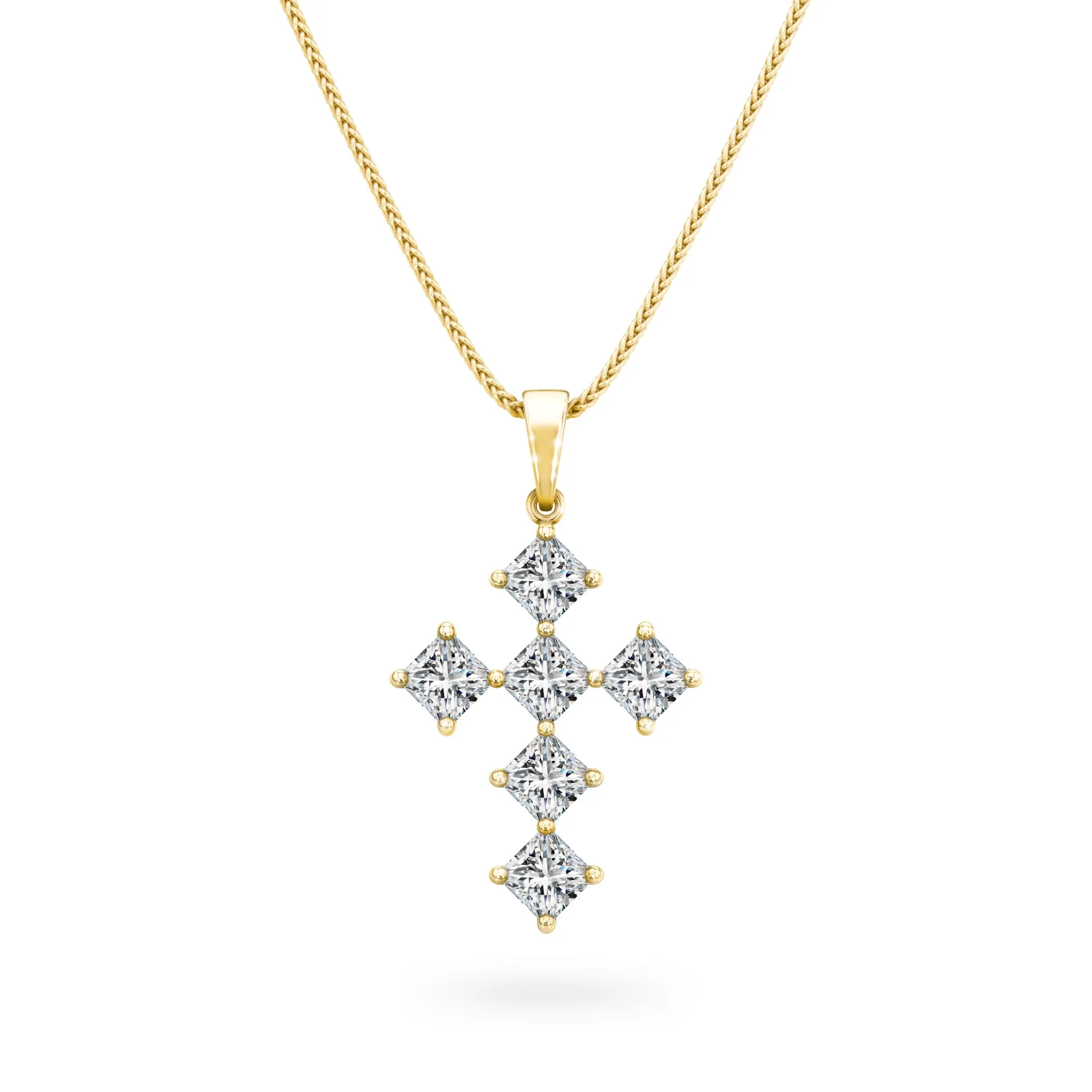 My Girl Diamond Diagonal Cross Pendant