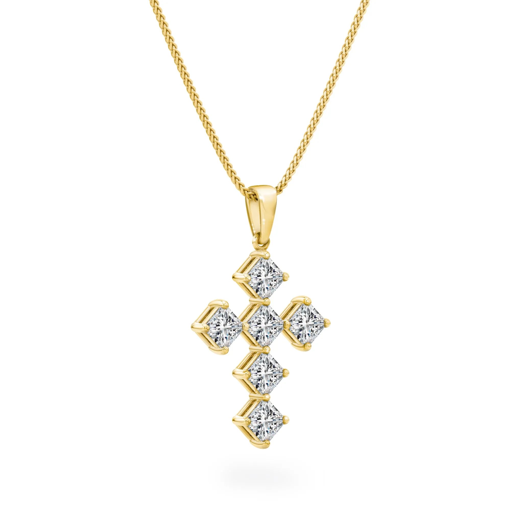 My Girl Diamond Diagonal Cross Pendant