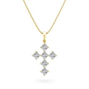 My Girl Diamond Diagonal Cross Pendant