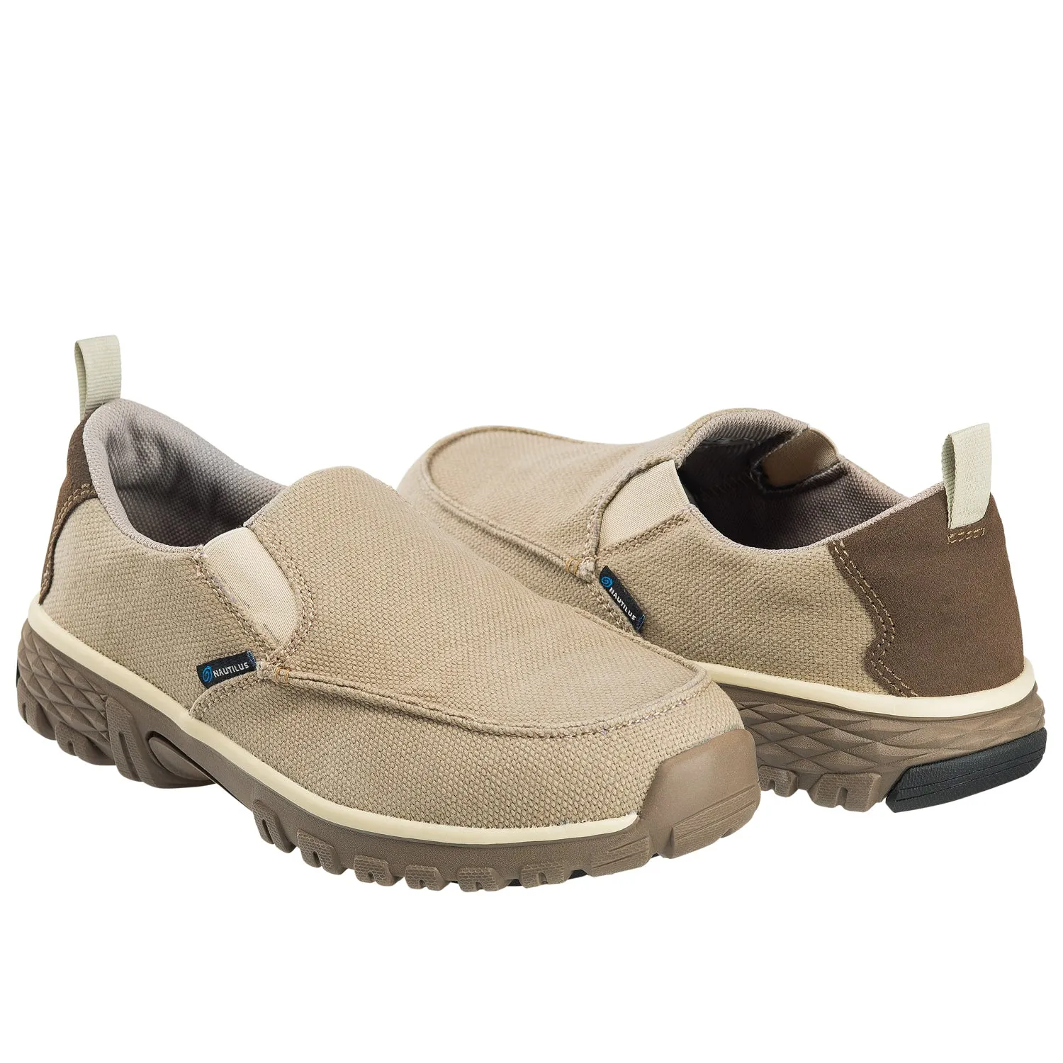 Nautilus Tan Alloy Toe EH Slip-On Work Shoes