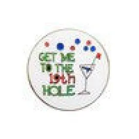 Navika Golf Hat Clip Marker with Glitzy Ball Marker - Get to 19th Hole