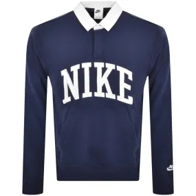 Nike Polo Sweatshirt Navy