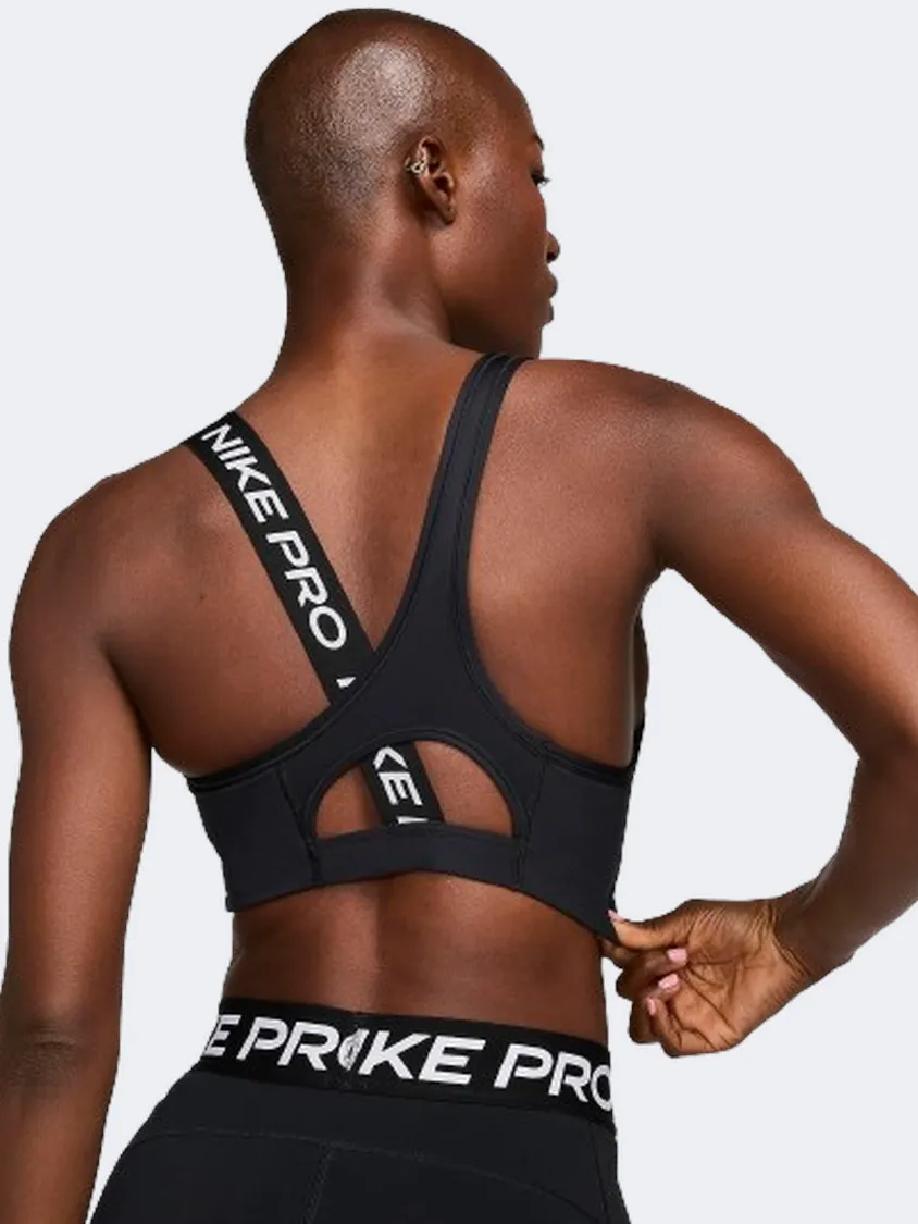 Nike Pro Swoosh Asymmetrical Women Training Bra Black/White