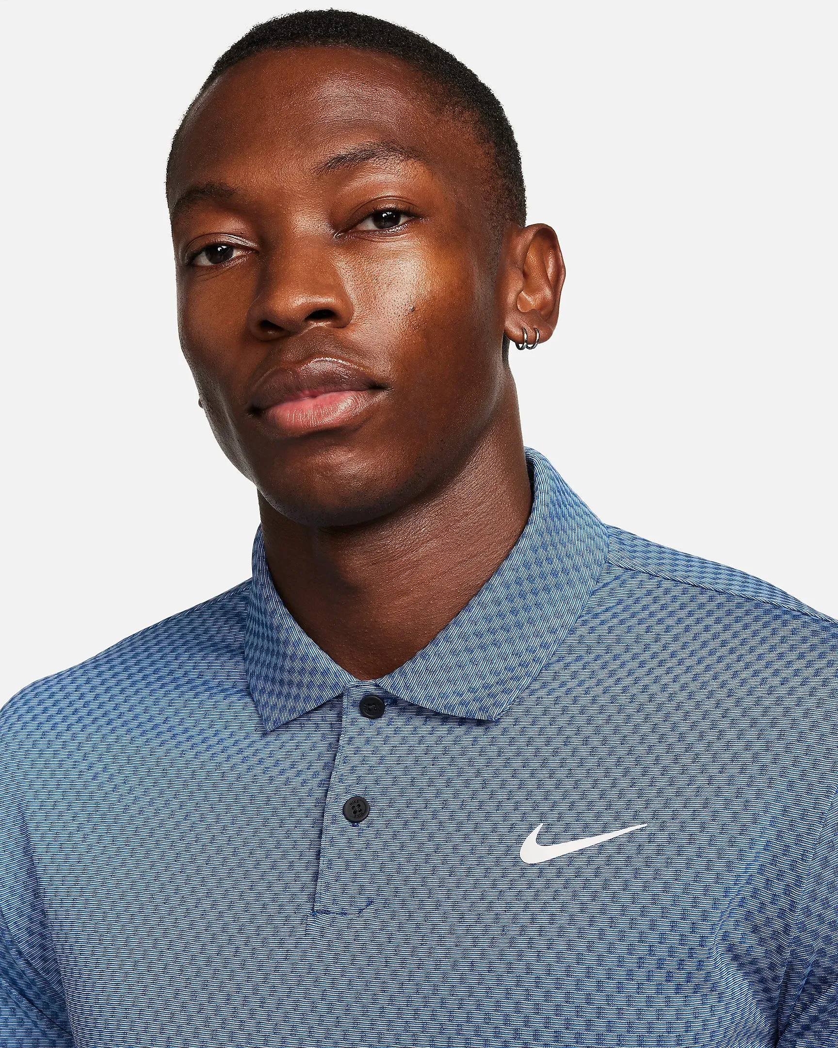 Nike Men's Dri-FIT Golf Polo Shirt - Midnight Navy/Court Blue/University Blue/White