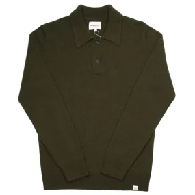 Dark Olive Lambswool Polo by Norse Projects - Marco