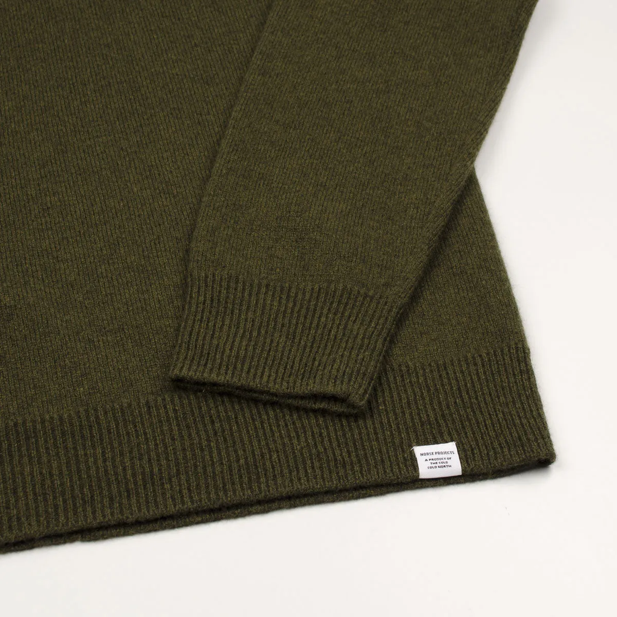 Dark Olive Lambswool Polo by Norse Projects - Marco