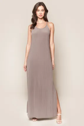 Now And Then Ribbed Knit Maxi Dress