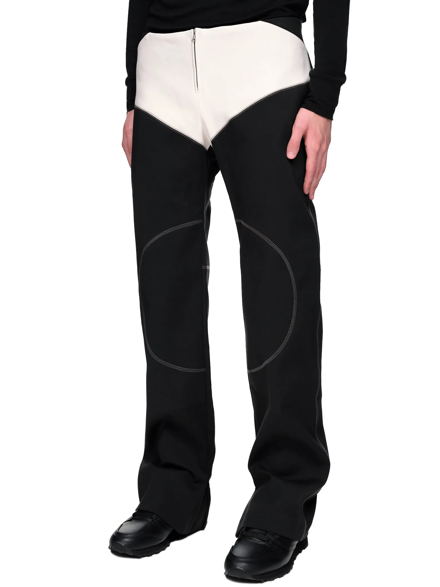 Nylon Trousers (TR01-VI01-999-BLACK-IVORY)