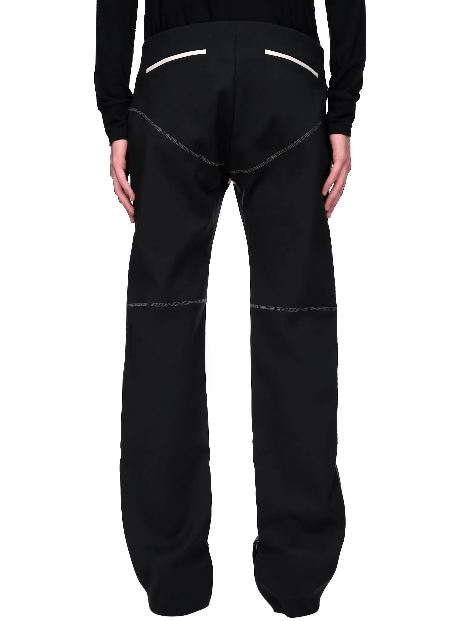 Nylon Trousers (TR01-VI01-999-BLACK-IVORY)