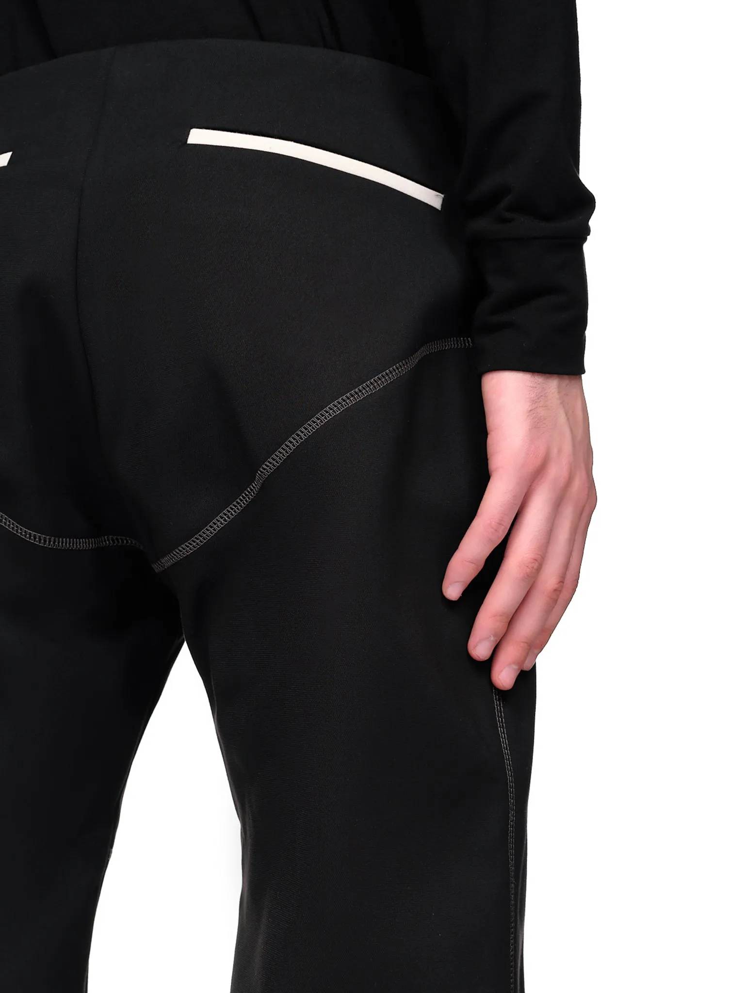 Nylon Trousers (TR01-VI01-999-BLACK-IVORY)