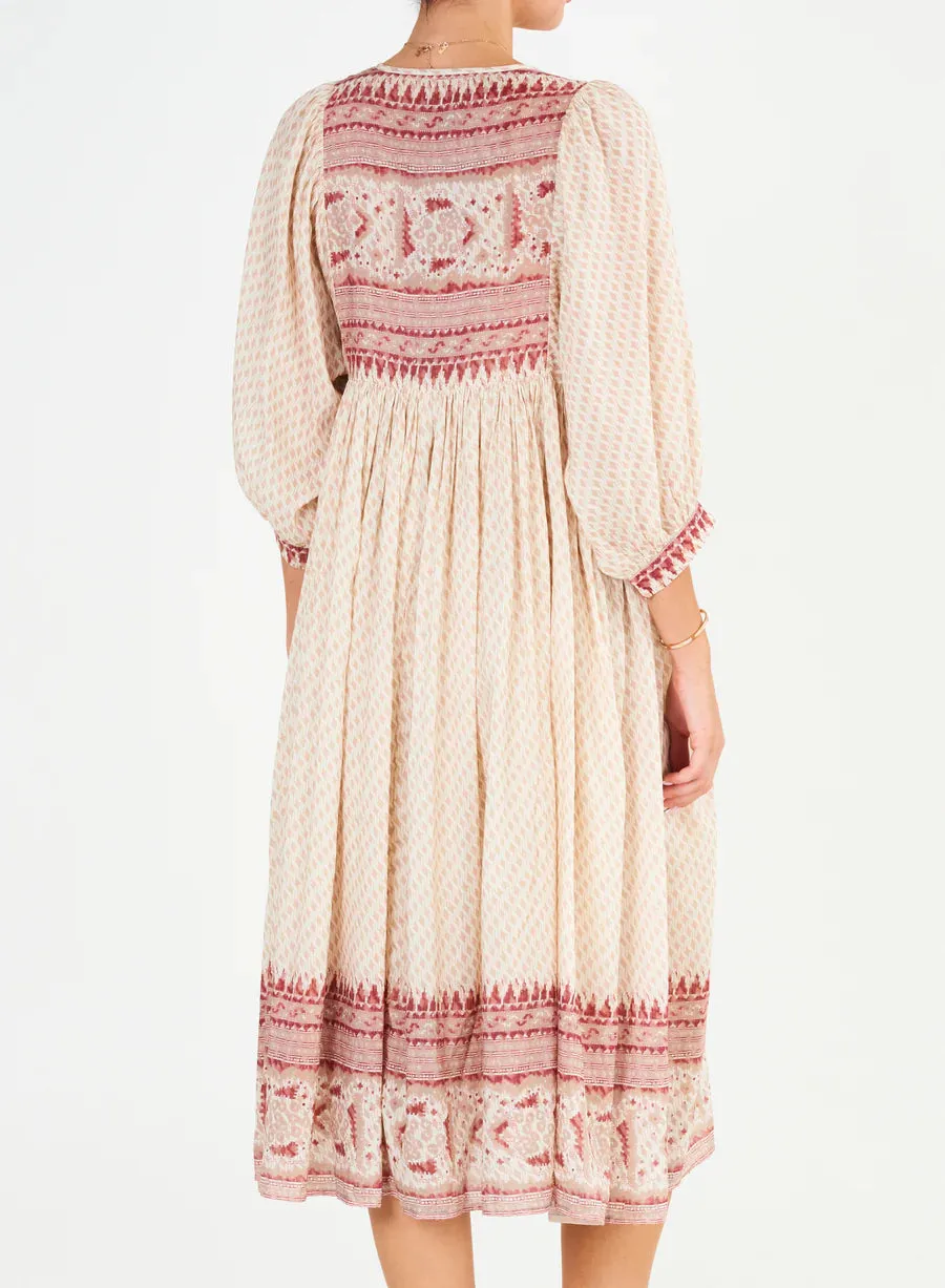 Multi Ode Gathered Dress