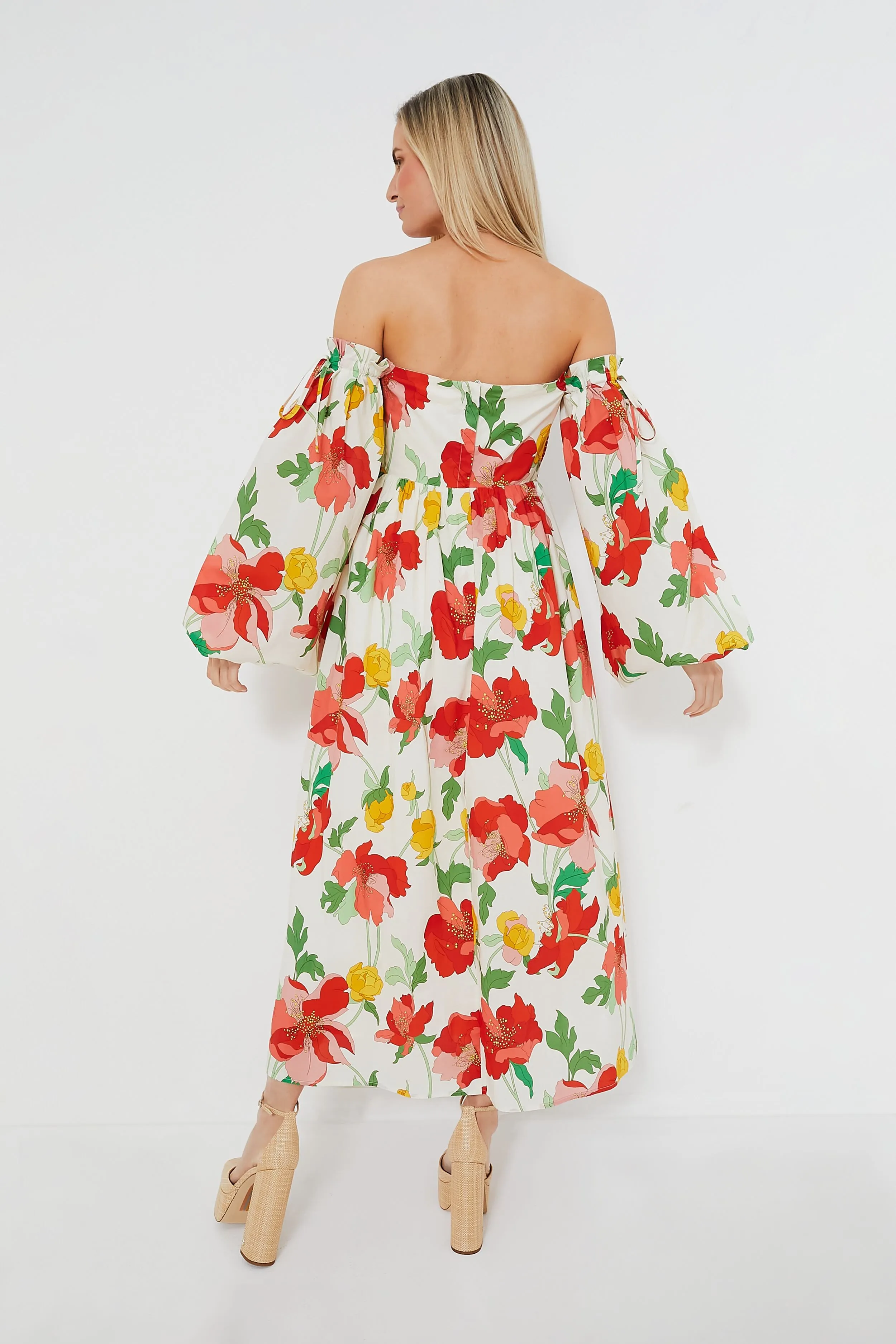 Off-The-Shoulder Marigold Maxi Dress