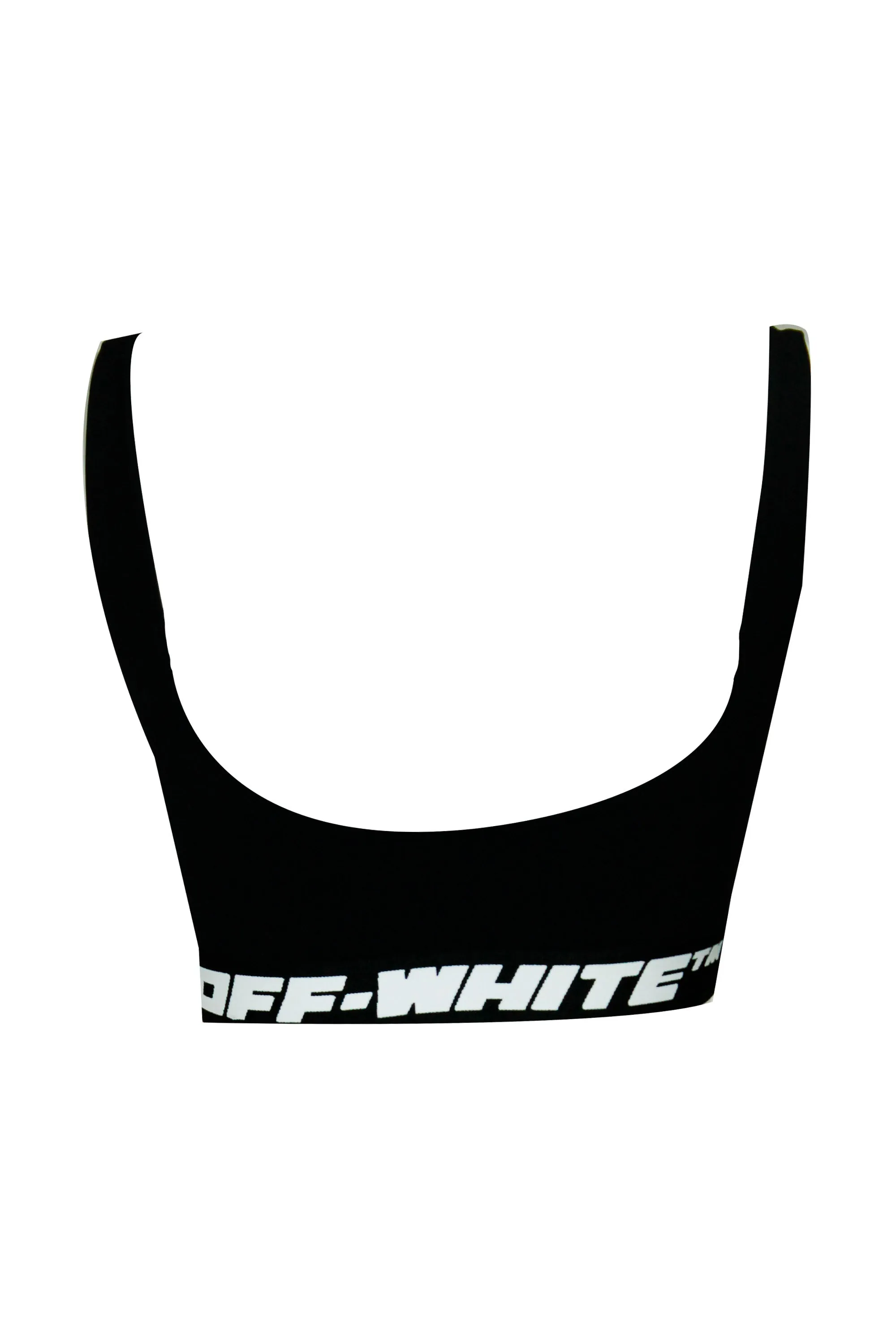 Off-White Square Neck Logo-Tape Bra