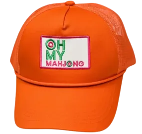 Oh My Mahjong Hat, Orange - Mahjong Hat in Orange Color