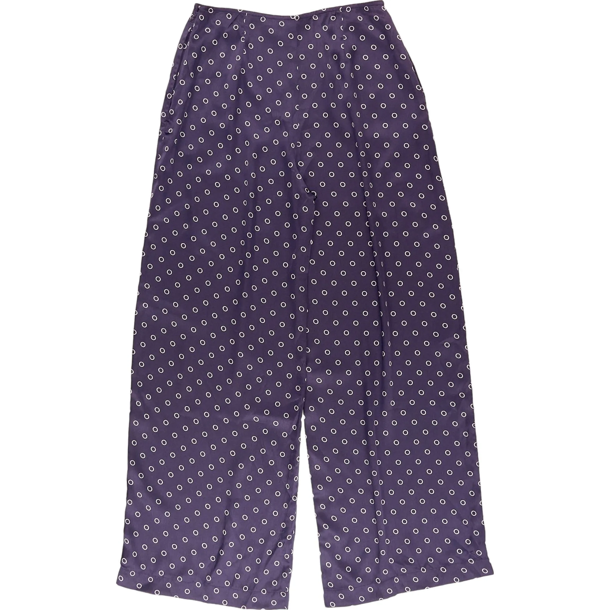 Omnes Purple Polka Dot Wide-Leg Trousers