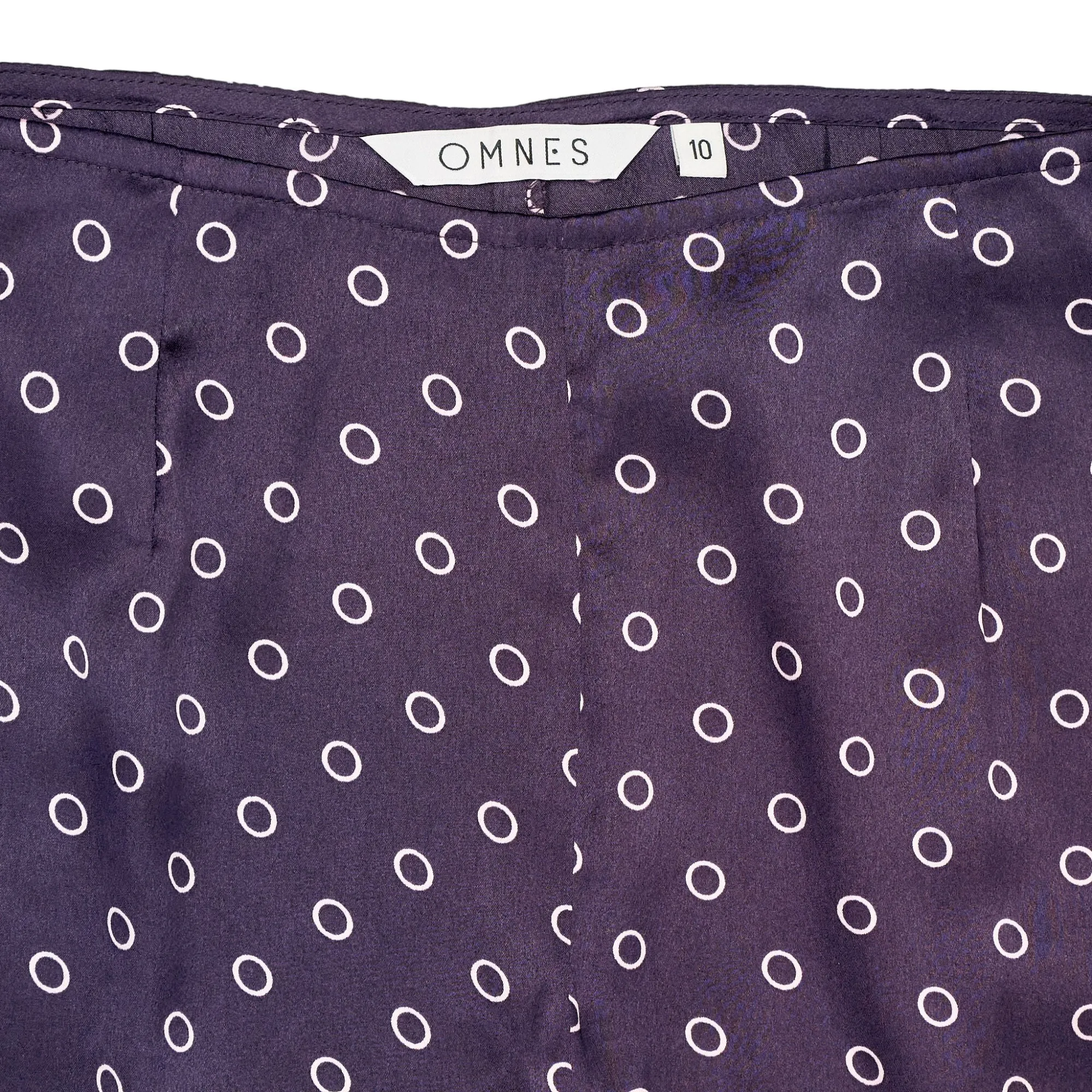 Omnes Purple Polka Dot Wide-Leg Trousers