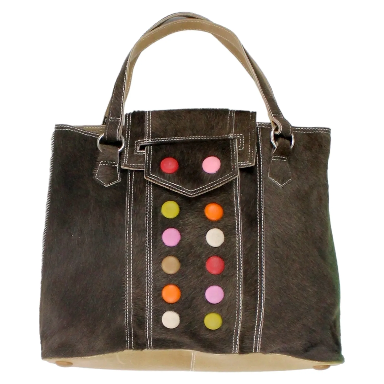 Orla Kiely Brown Pony Skin Shoulder Bag