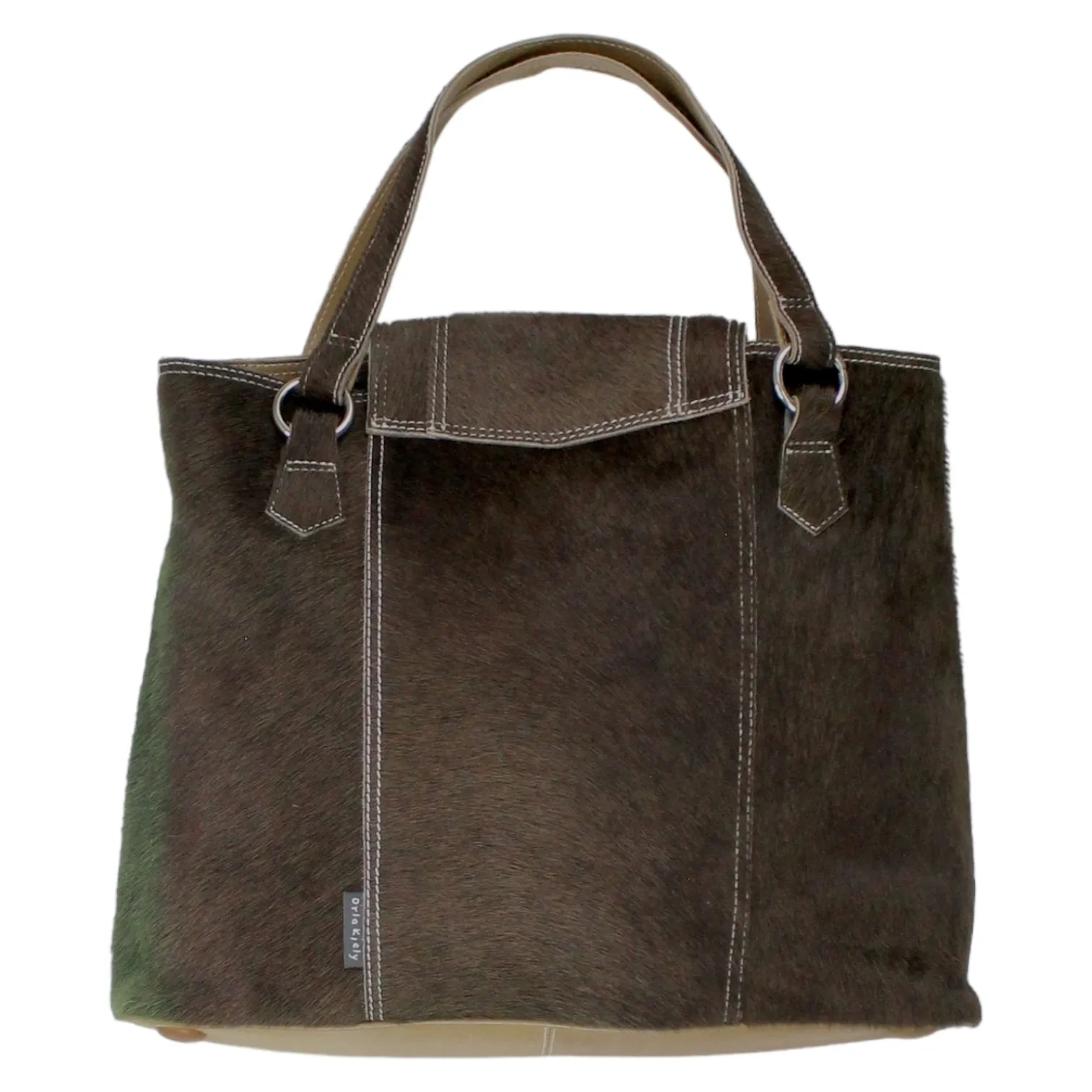 Orla Kiely Brown Pony Skin Shoulder Bag