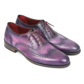 Paul Parkman Purple Navy Wingtip Oxfords