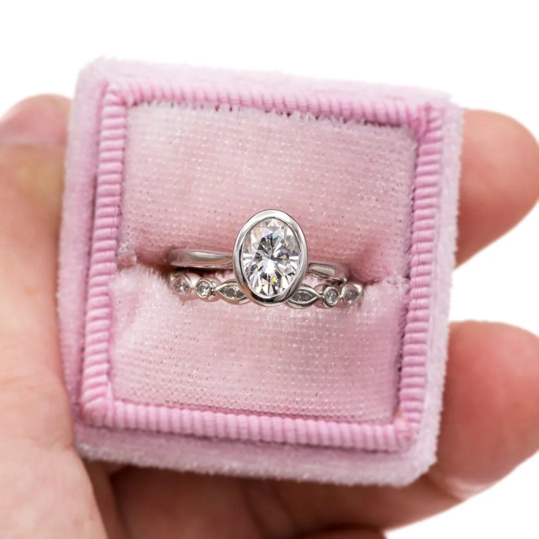 Peekaboo Bezel Set Solitaire Engagement Ring - Setting only