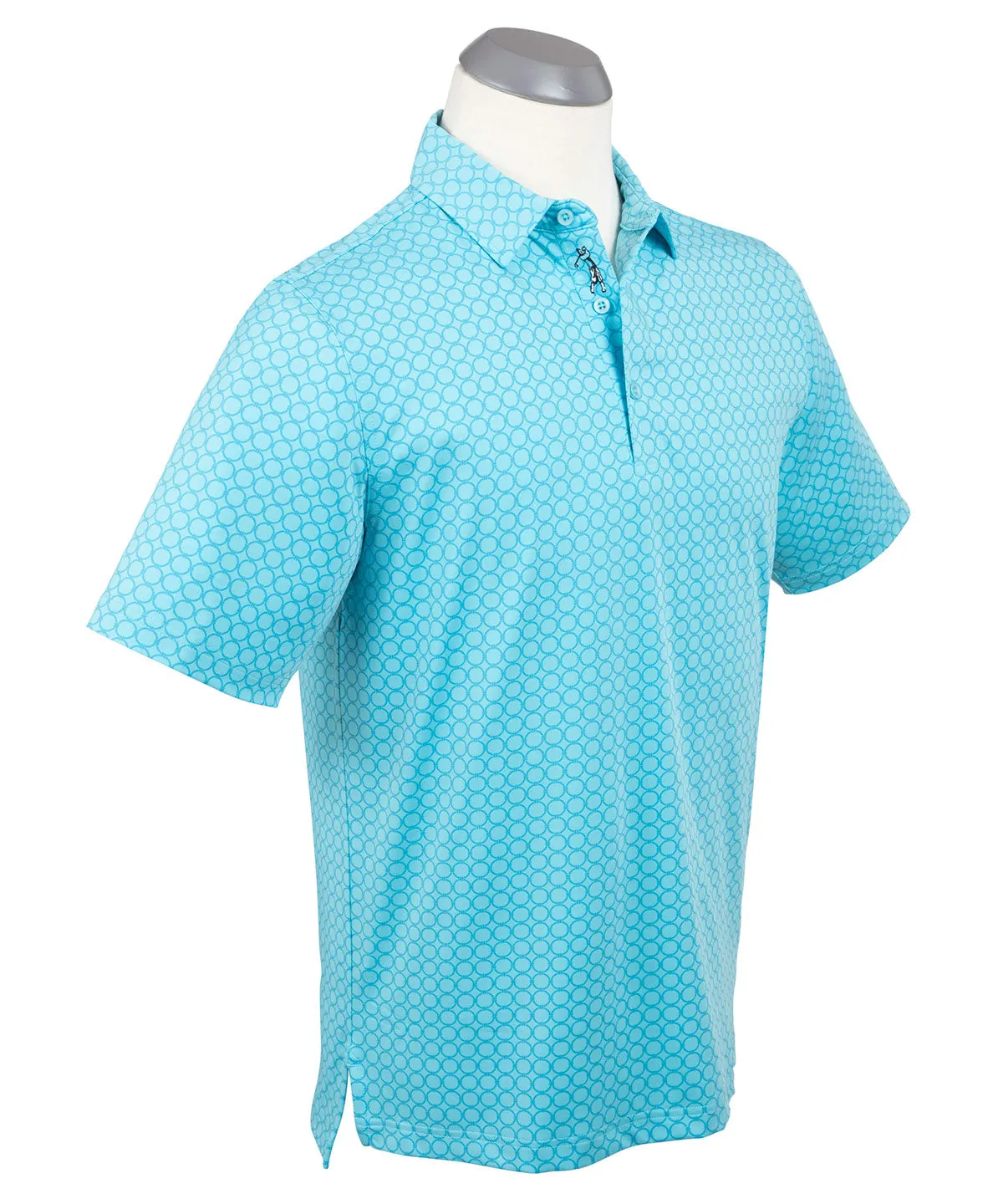 Performance Geo Nautical Print Polo