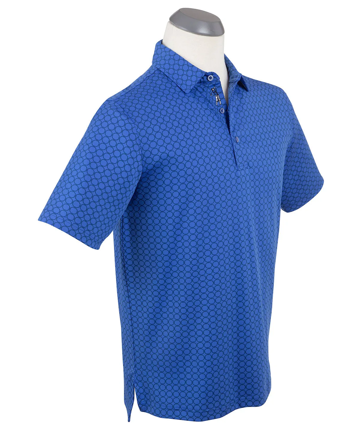 Performance Geo Nautical Print Polo