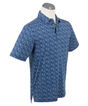 Performance Tropical Print Polo