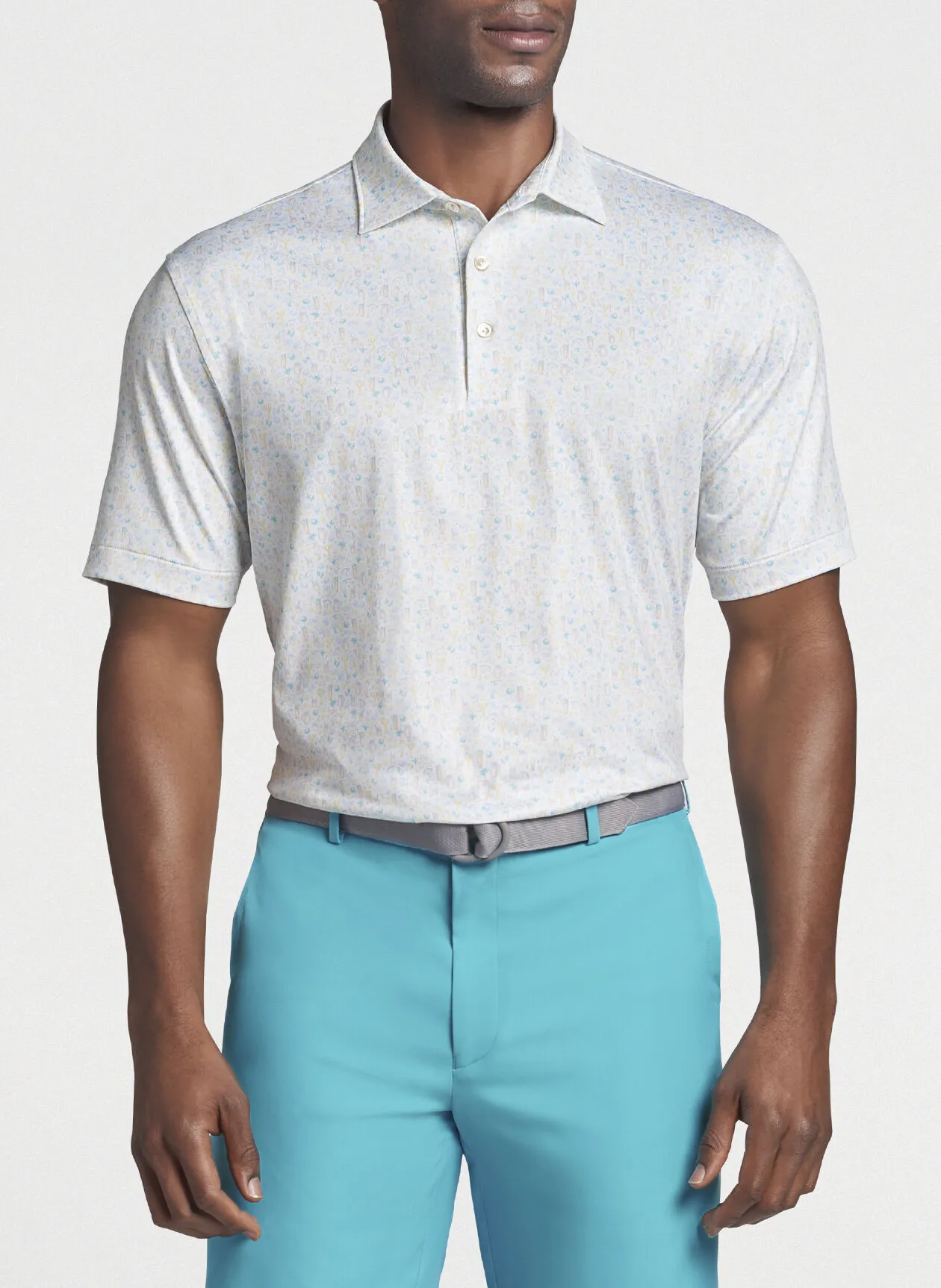 Peter Millar Performance Jersey Half & Half Polo