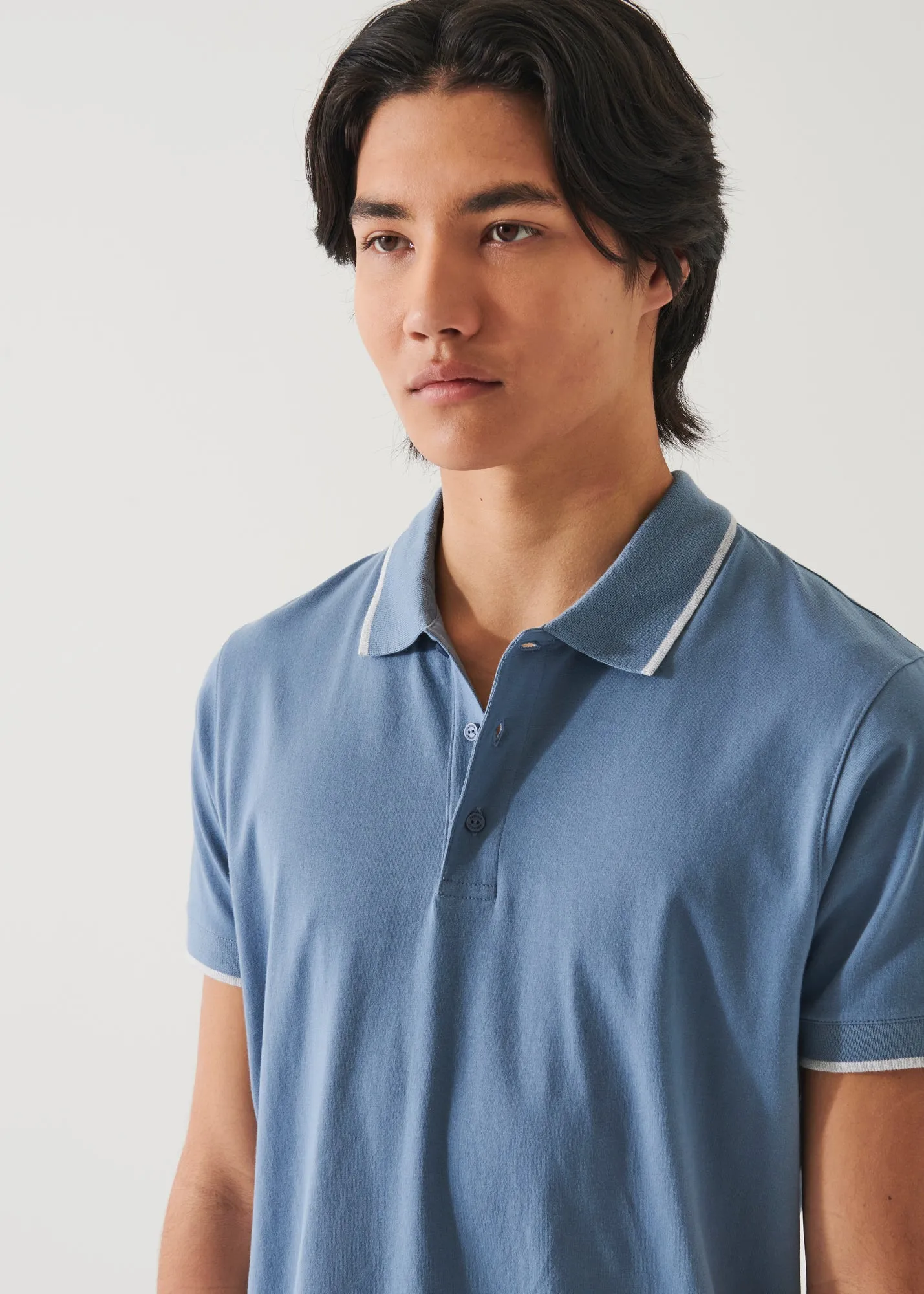 Stretch Tipped Polo in PIMA COTTON