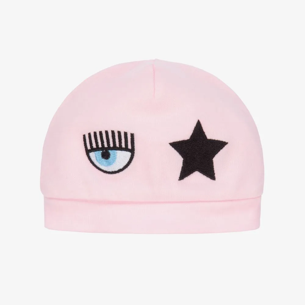 Pink Cotton Eyestar Baby Hat