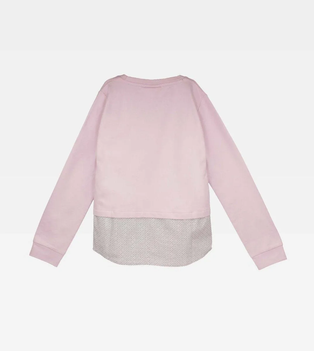 Pink sweatshirt girl two pieces