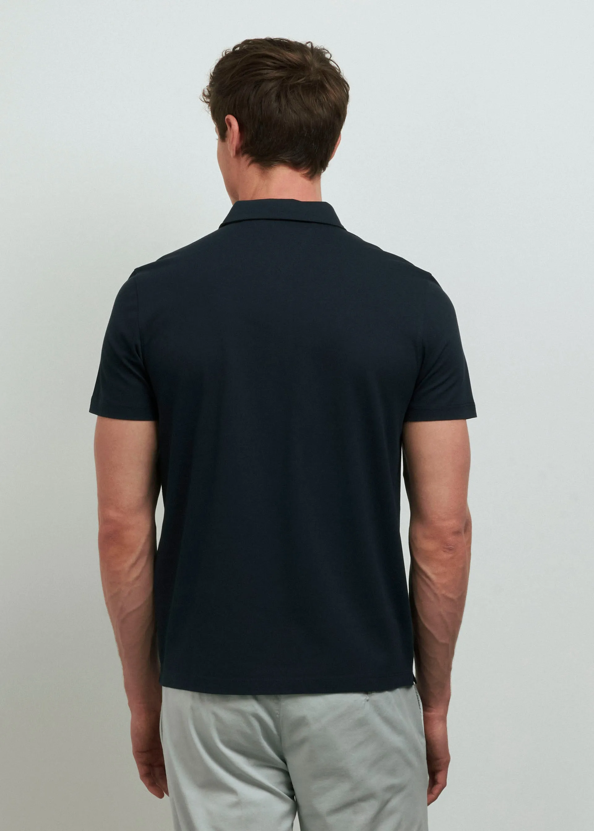 Polo shirt with button-down collar