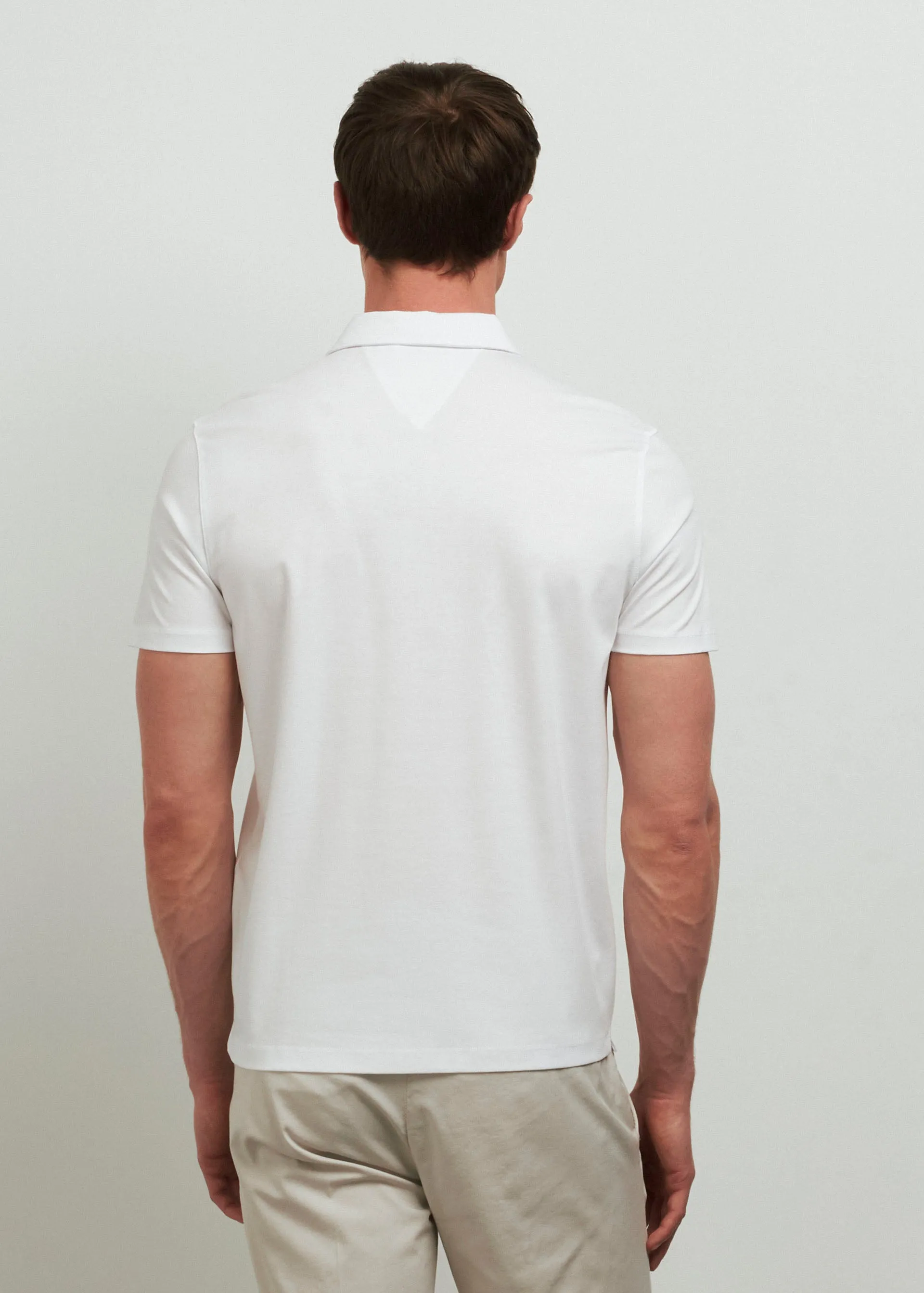 Polo shirt with button-down collar