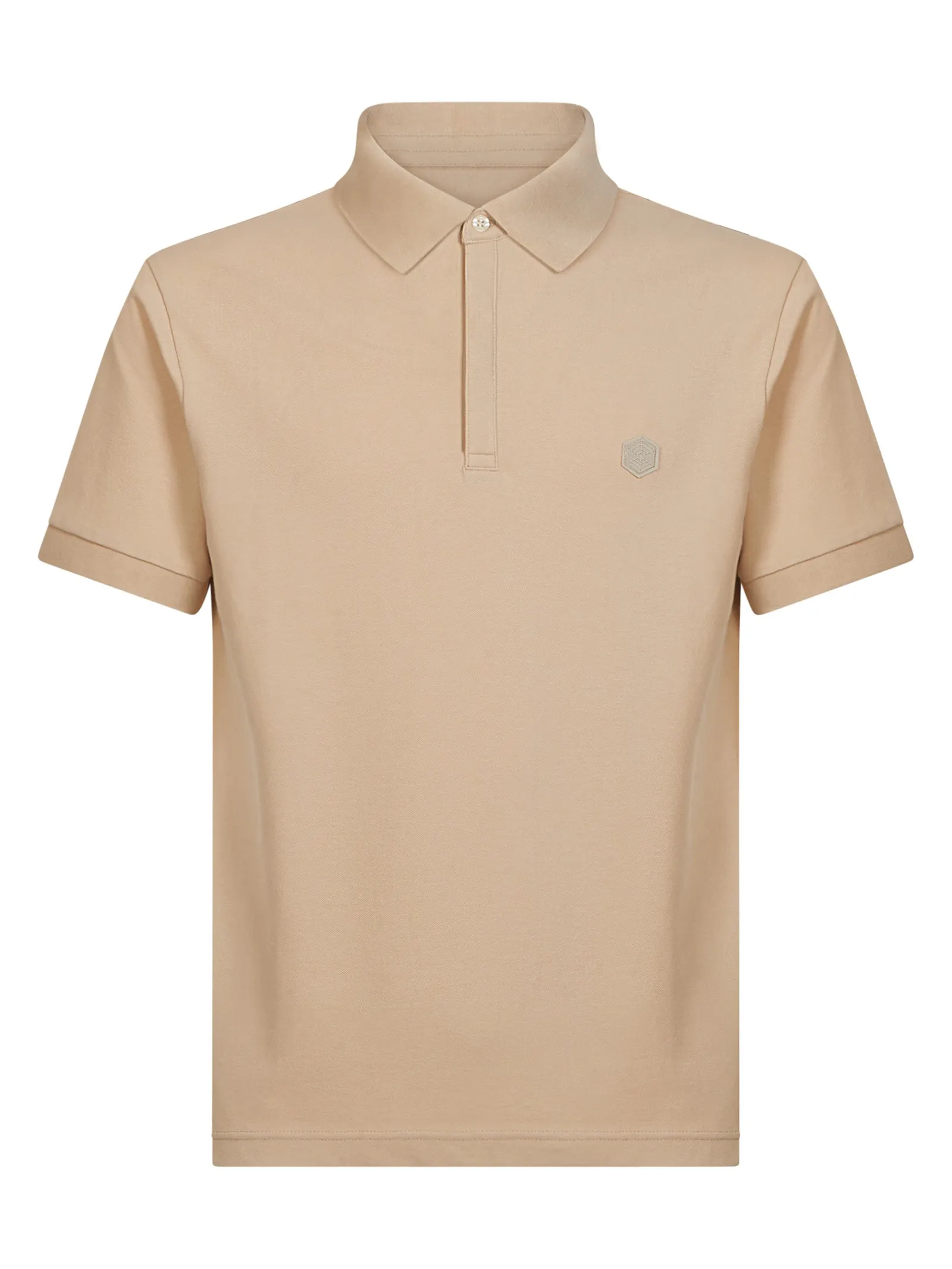 Polo in Eco Cotton Piquet Stretch - Irish Cream