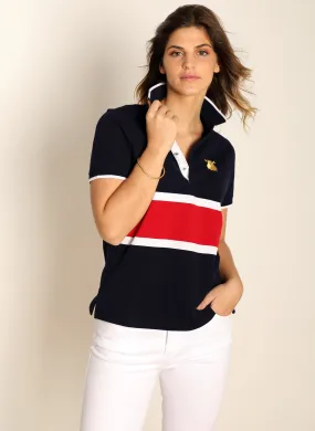 Polo Marino Red Striped Woman