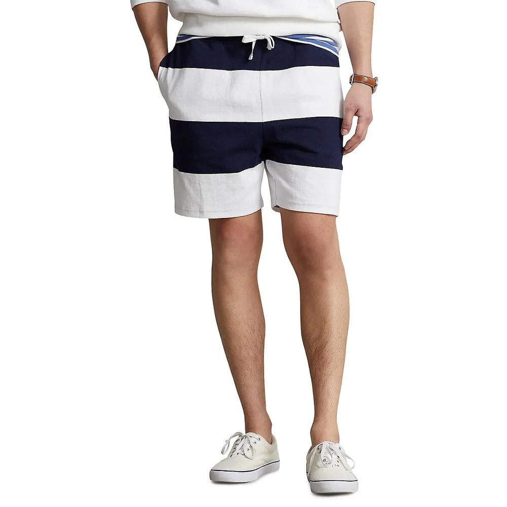 Polo Ralph Lauren 6-Inch Polo Bear Striped Jersey Shorts