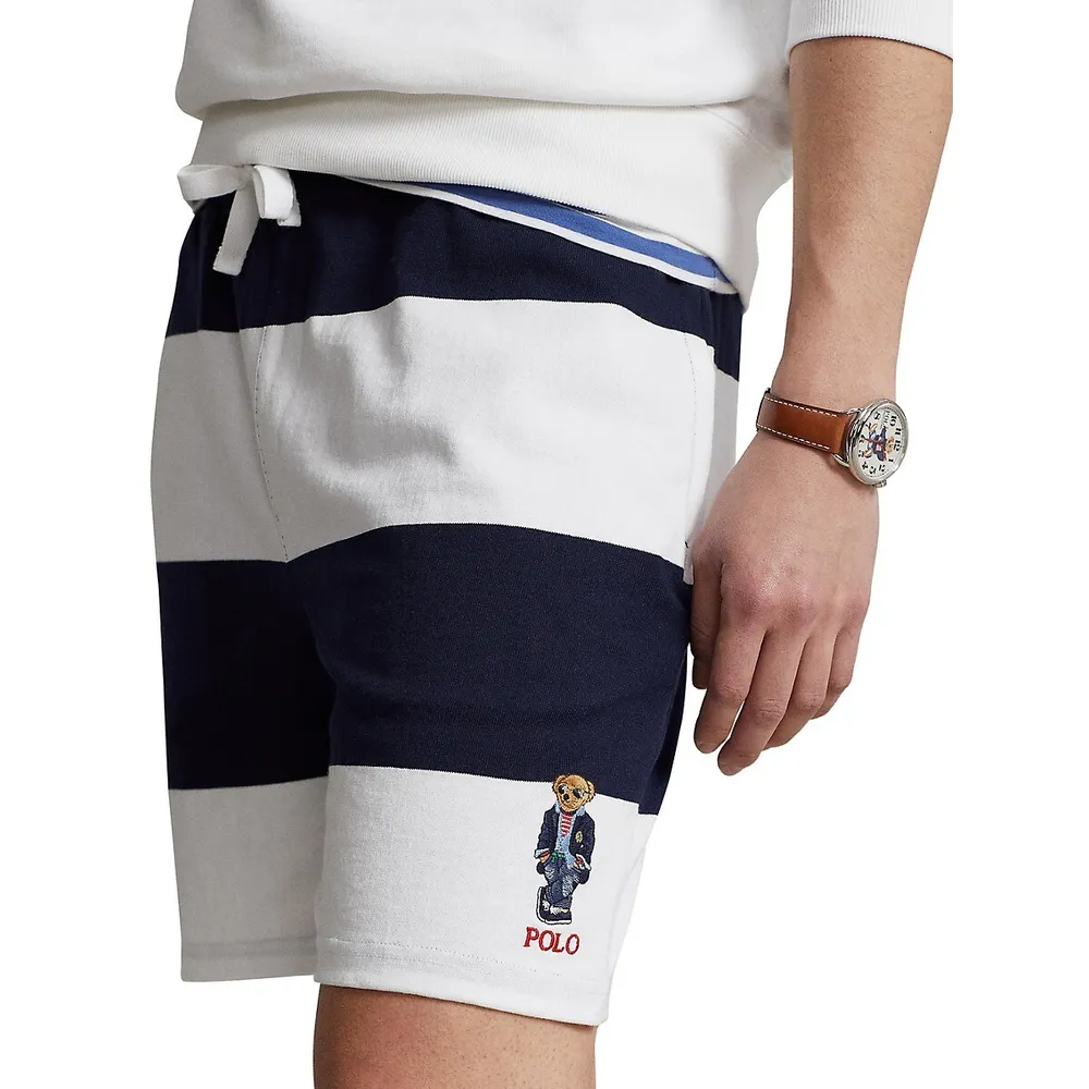 Polo Ralph Lauren 6-Inch Polo Bear Striped Jersey Shorts