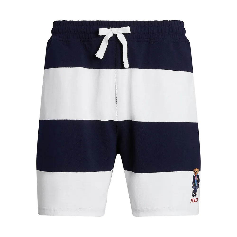 Polo Ralph Lauren 6-Inch Polo Bear Striped Jersey Shorts