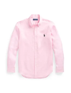 Polo Ralph Lauren Custom Fit Linen Shirt Carmel Pink